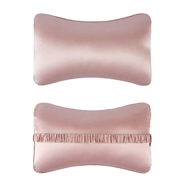 TZ19 Silk Car Head Pillow Car Memory Foam Comfort Lumbar Support(Pink) - In Car by buy2fix | Online Shopping UK | buy2fix