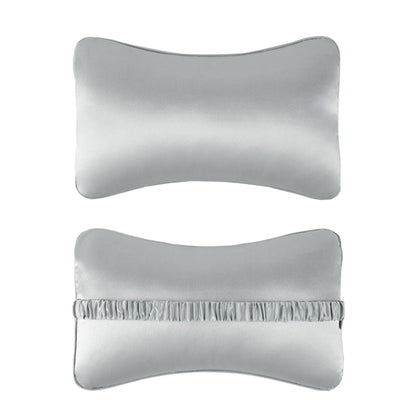 TZ19 Silk Car Head Pillow Car Memory Foam Comfort Lumbar Support(Silver Gray) - In Car by buy2fix | Online Shopping UK | buy2fix
