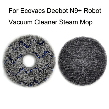 For Ecovacs Deebot N9+ 2pcs Robot Vacuum Cleaner Steam Mop Cloth(Ripple) by buy2fix