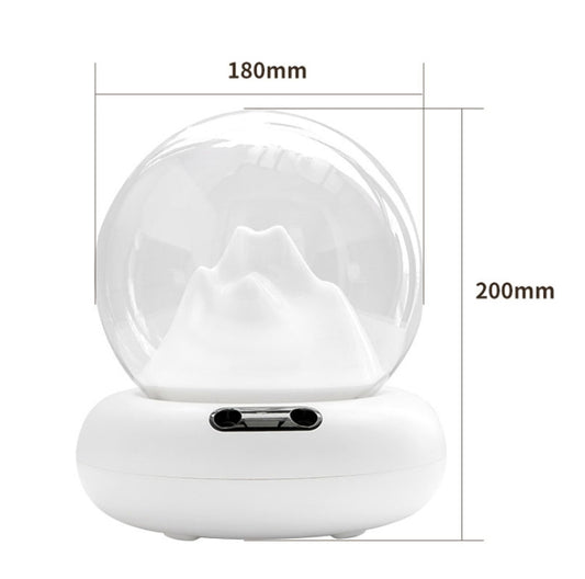 Rechargeable Moutain View Double Spray Aromatherapy Difusor Humidifier With Colorful Light(White) by buy2fix