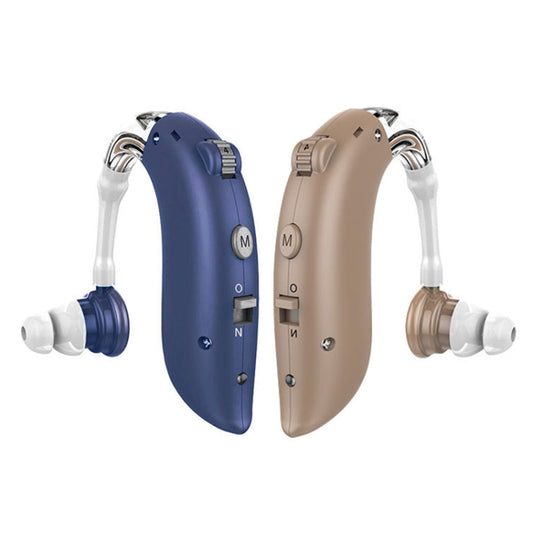 GM-105 Smart Noise Cancelling Ear-hook Rechargeable Elderly Hearing Aids, Spec: EU Plug(Skin Color) by buy2fix