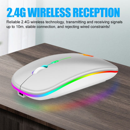 XUNSVFOX XYH50 4 Keys USB Charging Business Office Wireless Light Mouse(White) - Wireless Mice by XUNSVFOX | Online Shopping UK | buy2fix