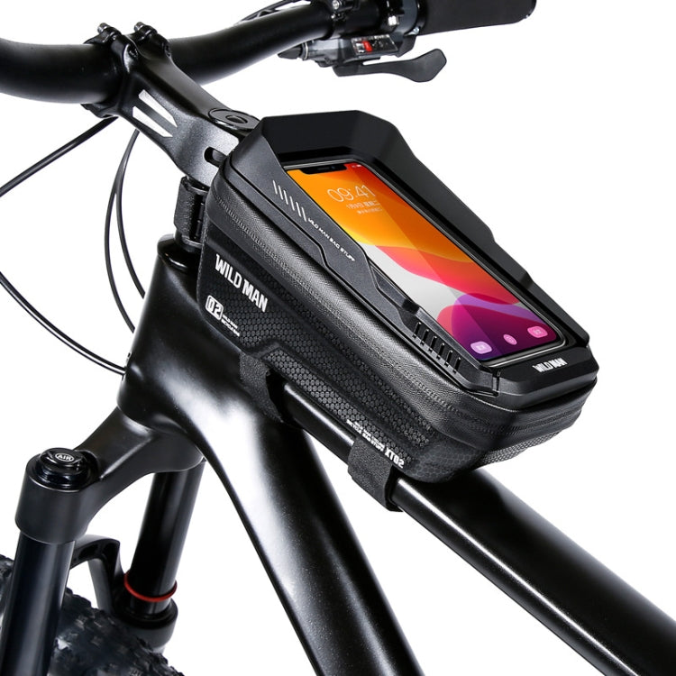 WILD MAN XT2 1L Bicycle EVA Hard Shell Waterproof Phone Touch Screen Beam Bag(Solar Pattern) - Bicycle Bags by WILD MAN | Online Shopping UK | buy2fix