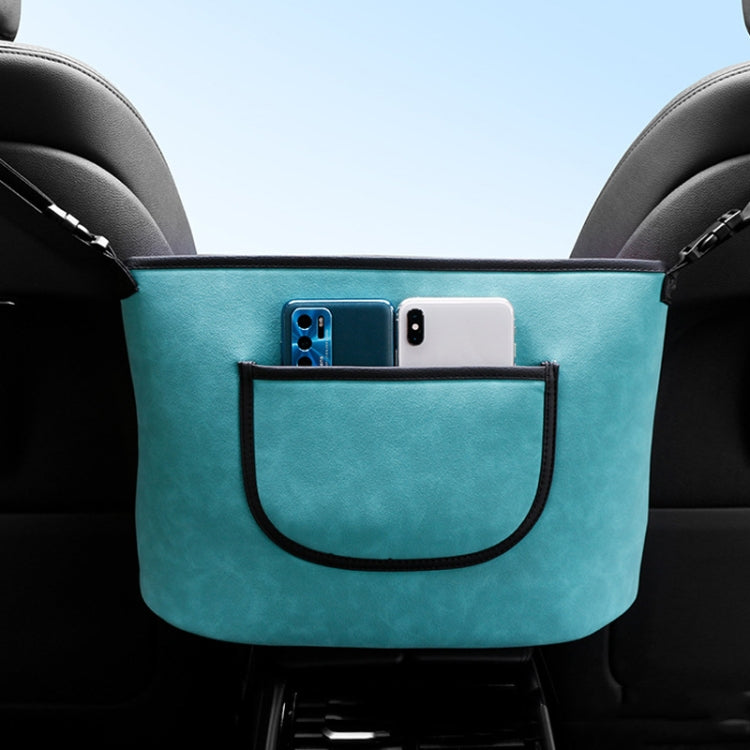 DE RAN FU Car Seat Storage Bag Chair Back Fur Leather Storage Bag(Blue) - In Car by DE RAN FU | Online Shopping UK | buy2fix