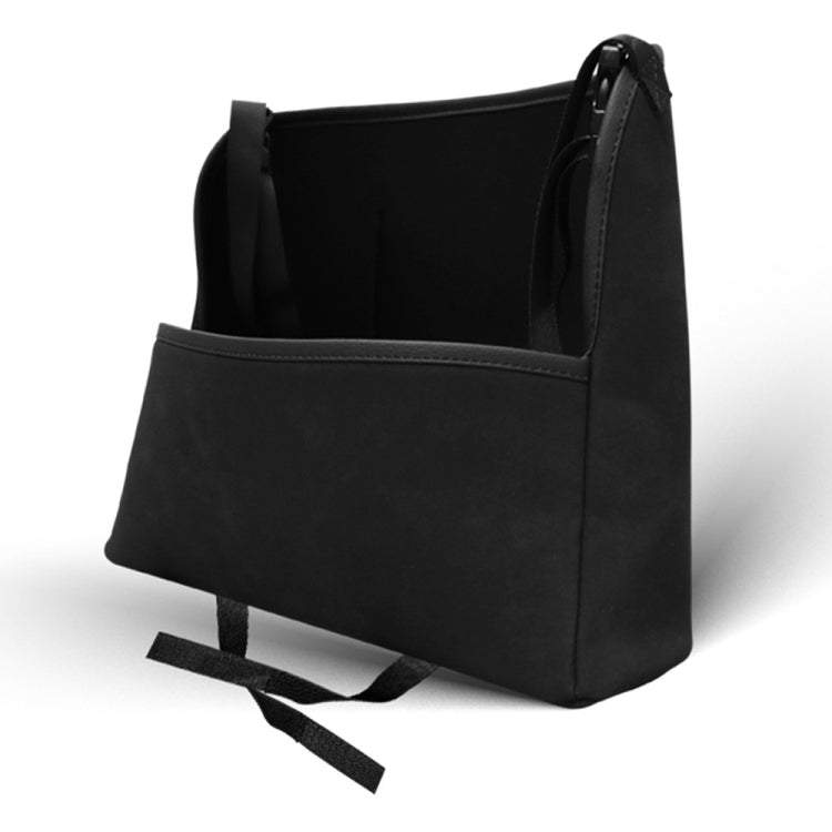 DE RAN FU Car Seat Storage Bag Chair Back Fur Leather Storage Bag(Black) - In Car by DE RAN FU | Online Shopping UK | buy2fix