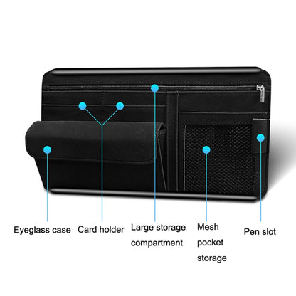 DE RAN FU Car Shade Glasses Box Storage Bag Car Flip Fur Glue Box Zipper Card Bag(Black) - In Car by DE RAN FU | Online Shopping UK | buy2fix