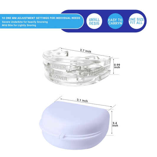 Dental Tray Adjustable Bite Sleep Aid Anti-Snoring Teeth Whitening Sports Braces(White) by buy2fix