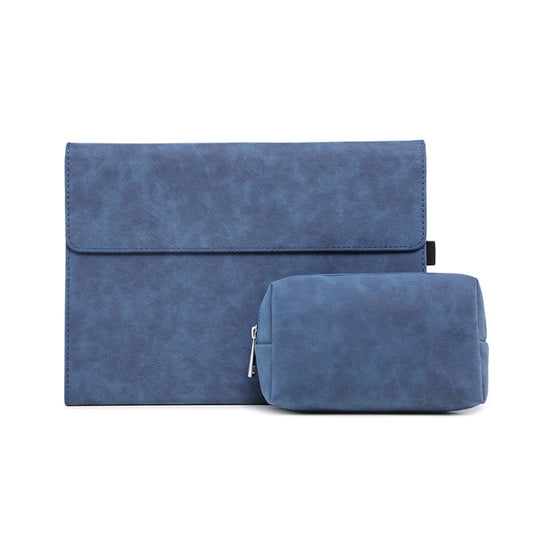 For Microsoft Surface Pro 9 Tablet Protective Case Holder(South African Sheepskin Blue Case + Power Supply Bag) - Others by buy2fix | Online Shopping UK | buy2fix