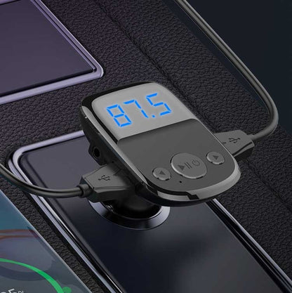 LDNIO C706Q QC3.0+AUTO-ID Car Bluetooth FM Music Digital Display Car Charger with Type-C/USB-C Cable - In Car by LDNIO | Online Shopping UK | buy2fix