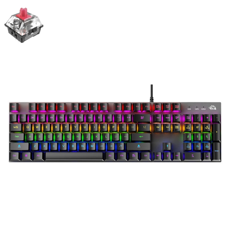 ZIYOU LANG K1 104 Keys Game Mixed Light Mechanical Wired Keyboard, Cable Length: 1.5m(Black Red Shaft) - Wired Keyboard by ZIYOULANG | Online Shopping UK | buy2fix