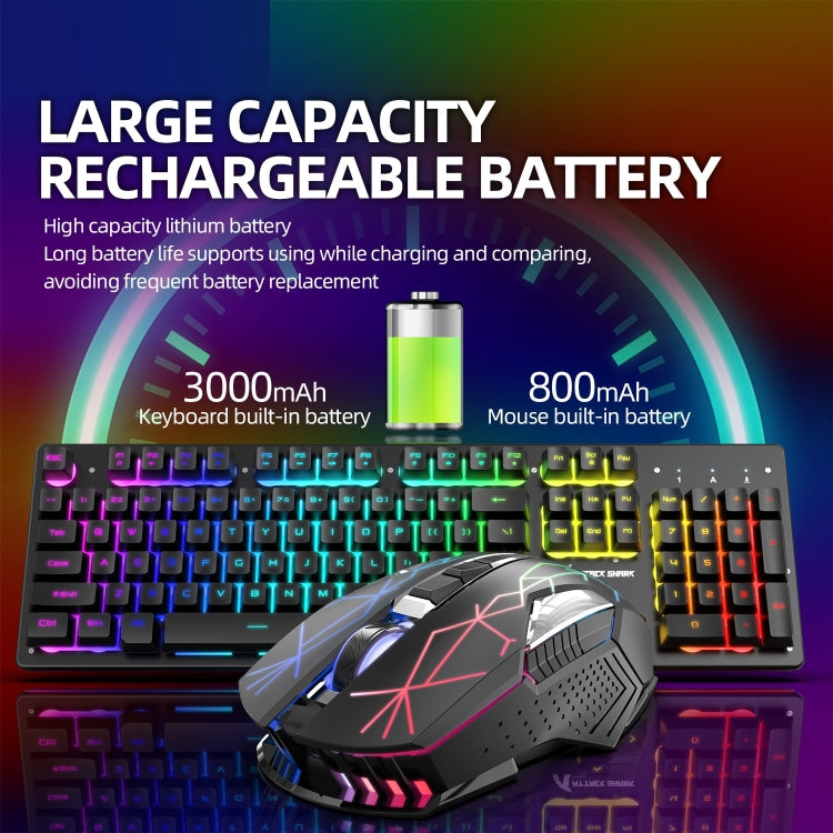 Attack Shark T3RGB RGB Luminous Wireless Keyboard And Mouse Set(Black) - Wireless Keyboard by Attack Shark | Online Shopping UK | buy2fix