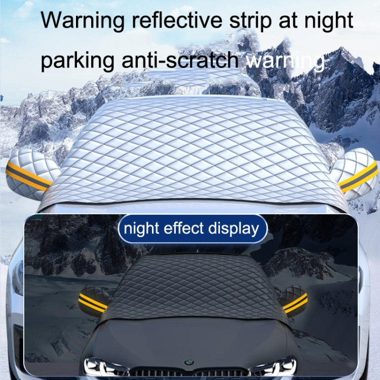 SUITU R-3945 Car Winter Front Glass Snow Shield Defrost Sunshade Thickened Car Clothing, Style: Non-magnet With Earmuffs - In Car by SUITU | Online Shopping UK | buy2fix