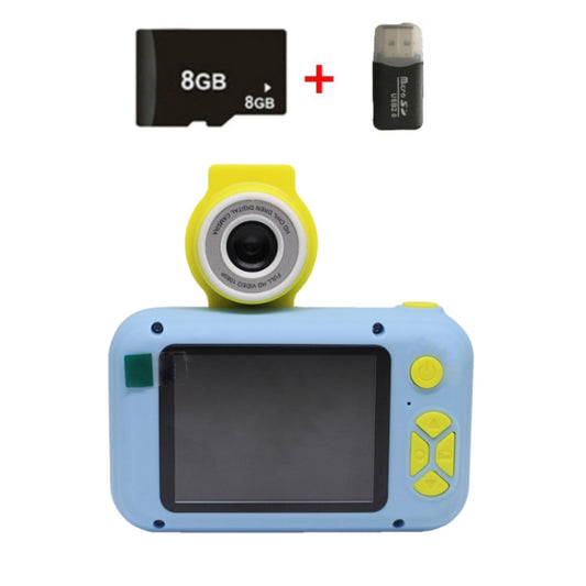 X101 Mini HD Lens Reversible Child Camera, Color: Blue+8G+Card Reader - Consumer Electronics by buy2fix | Online Shopping UK | buy2fix