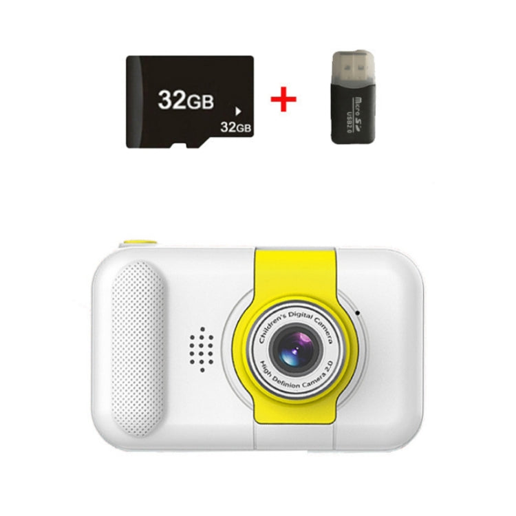 X101 Mini HD Lens Reversible Child Camera, Color: White+32G+Card Reader - Consumer Electronics by buy2fix | Online Shopping UK | buy2fix