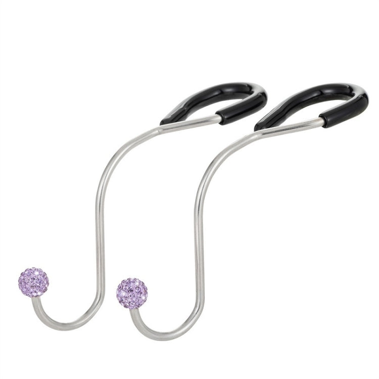 Multifunctional Car Seat Hooks With Diamond Inlay(Purple) - In Car by buy2fix | Online Shopping UK | buy2fix