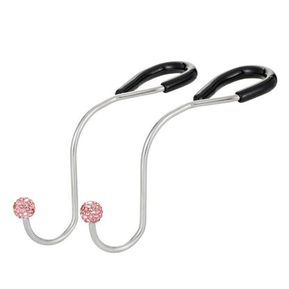 Multifunctional Car Seat Hooks With Diamond Inlay(Pink) - In Car by buy2fix | Online Shopping UK | buy2fix
