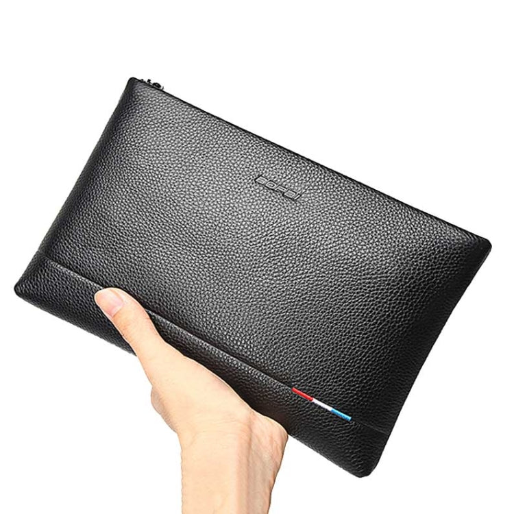 Bopai 12-122271 Large-capacity Business Men Wear-resistant Leather Clutch Bag(Black) - Wallets by Bopai | Online Shopping UK | buy2fix