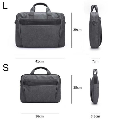 BANGE BG-2558 Large-capacity Waterproof and Wear-resistant Laptop Handbag, Size: S (Gray) - 13.3 inch by BANGE | Online Shopping UK | buy2fix