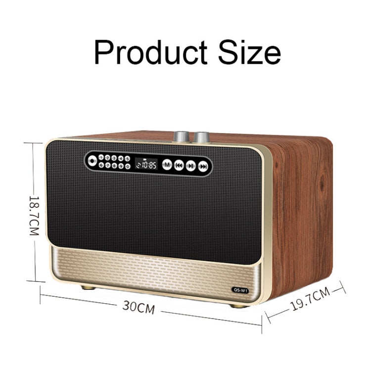 W1 Wooden HIFI Sound Effect Desktop Wireless Bluetooth Speaker(Gold) - Desktop Speaker by buy2fix | Online Shopping UK | buy2fix