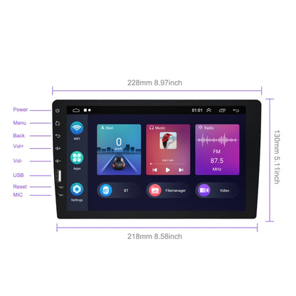 A3236 9 inch Android 11 Single Butt MP5 Player, Style: Wifi 2+32G(Standard) - In Car by buy2fix | Online Shopping UK | buy2fix