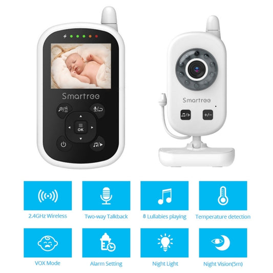 UU24 2.4 Inch Wireless Baby Monitor Camera Temperature Monitor 2 Way Audio VOX Lullaby US Plug by buy2fix