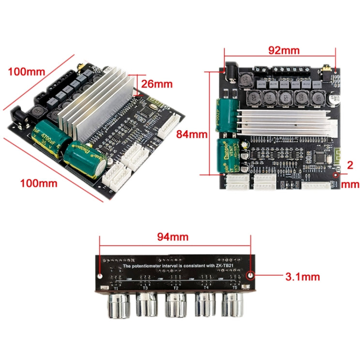 TWS Bluetooth Speaker 2.1 Stereo TPA3116D2 Amplifier Motherboard Module(Split) - Consumer Electronics by buy2fix | Online Shopping UK | buy2fix