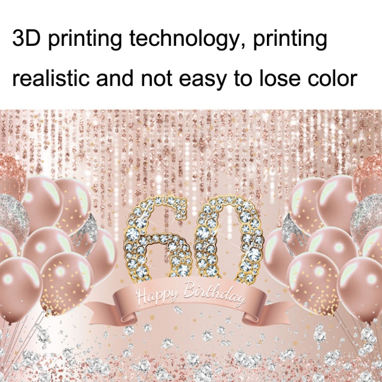 MDU05525 1.5m x 1m Rose Golden Balloon Birthday Party Background Cloth Photography Photo Pictorial Cloth by buy2fix