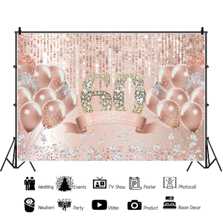 MDU05525 1.5m x 1m Rose Golden Balloon Birthday Party Background Cloth Photography Photo Pictorial Cloth by buy2fix