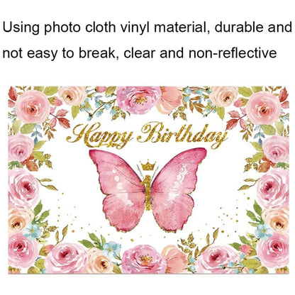 1.5m x 1m Butterfly Pattern Photography Backdrop Birthday Party Decoration Background Cloth(MDZ00555) - Camera Accessories by buy2fix | Online Shopping UK | buy2fix