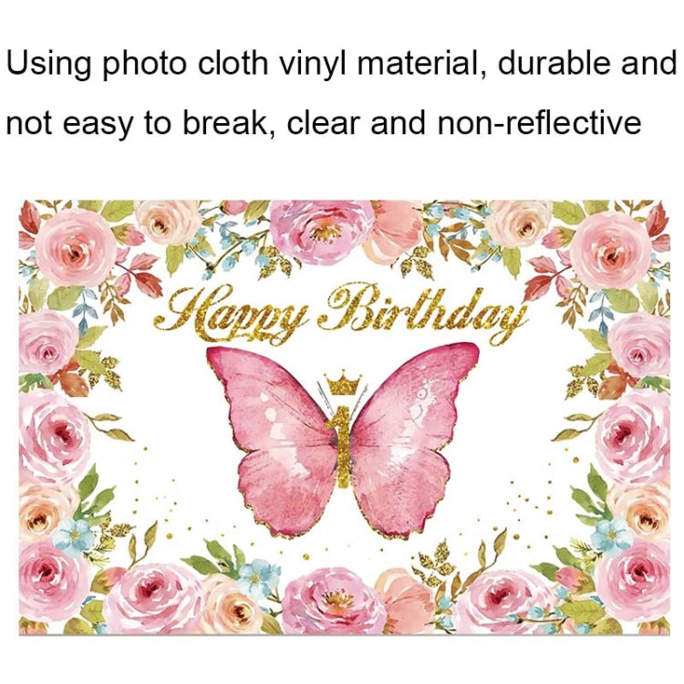 1.5m x 1m Butterfly Pattern Photography Backdrop Birthday Party Decoration Background Cloth(MDT10216) - Camera Accessories by buy2fix | Online Shopping UK | buy2fix