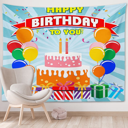 Happy Birthday Photo Backdrop Party Decoration Tapestry, Size: 100x75cm(GT56-10) - Camera Accessories by buy2fix | Online Shopping UK | buy2fix