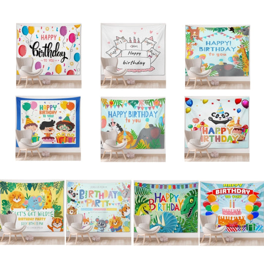Happy Birthday Photo Backdrop Party Decoration Tapestry, Size: 150x100cm(GT56-2) by buy2fix