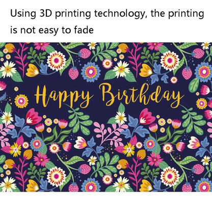 1.5m x 1m Flower Series Happy Birthday Party Photography Background Cloth(Msd00713) - Camera Accessories by buy2fix | Online Shopping UK | buy2fix