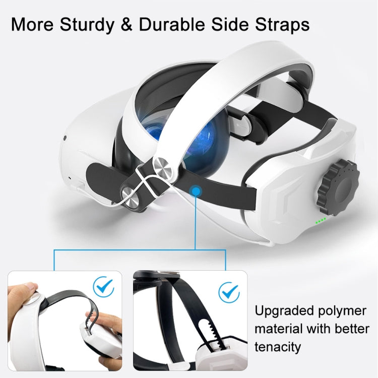 For Oculus Quest 2 Power Bank Head Strap With 5200mAh Rechargeable Battery(White) - Consumer Electronics by buy2fix | Online Shopping UK | buy2fix