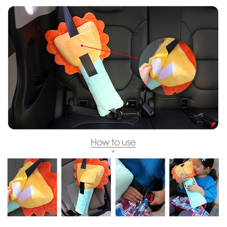 50cm Children Car Belt Cartoon Shoulder Protector Pillow(Cow) - In Car by buy2fix | Online Shopping UK | buy2fix