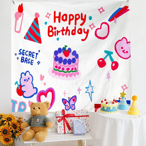 Birthday Layout Hanging Cloth Children Photo Wall Cloth, Size: 180x200cm Velvet(14) by buy2fix