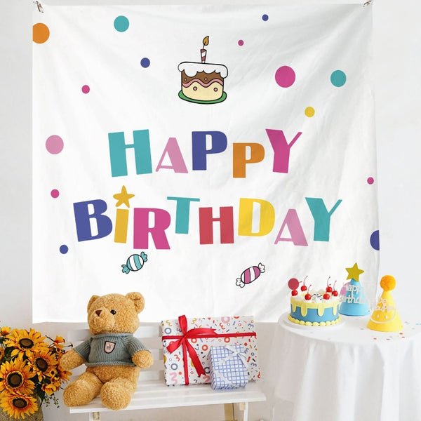 Birthday Layout Hanging Cloth Children Photo Wall Cloth, Size: 180x200cm Velvet(20) by buy2fix