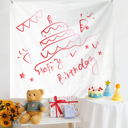 Birthday Layout Hanging Cloth Children Photo Wall Cloth, Size: 180x230cm Velvet(32) by buy2fix