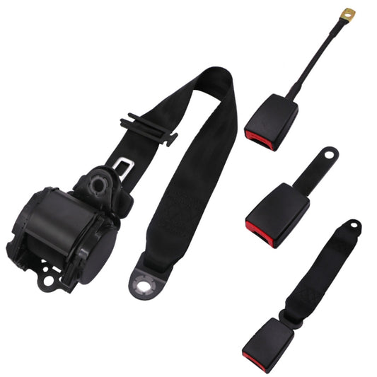 Universal 3-point Car Retrofit Seat Belt With Emergency Locking(Iron Bar Latch) by buy2fix