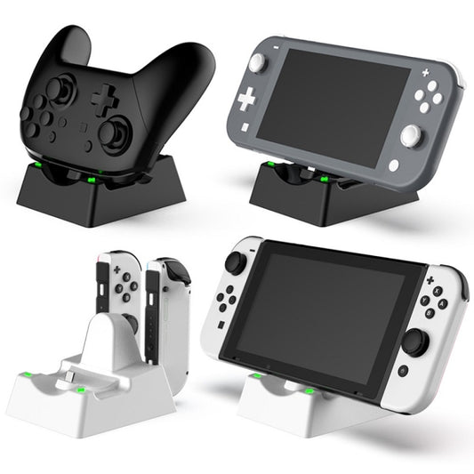 Game Console Handle Stand Charger For Nintendo Switch/Switch Oled/Switch Lite(Black) by buy2fix
