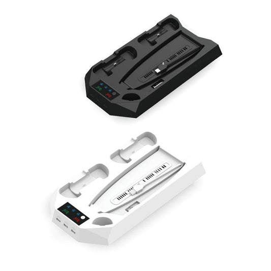 For PS5 DE/UHD 2 In 1 Handheld Console Cooling Stand Fan Base(White) by buy2fix