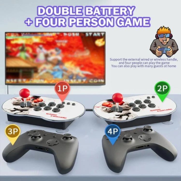 MANTE1 MT6 TV Console Game Joystick Turret HD 4K Game 2 Persons 32G Built-in 10000 Game - Pocket Console by MANTE1 | Online Shopping UK | buy2fix