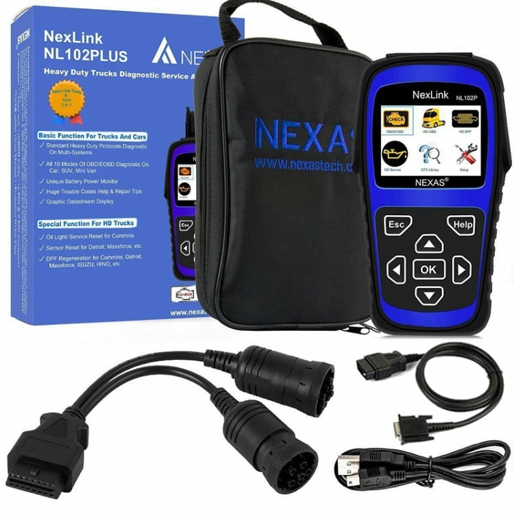 NexLink NL102P Diesel Mechanical Heavy Truck Car 2 In 1 Car Scanner OBD2 Detection - In Car by NexLink | Online Shopping UK | buy2fix