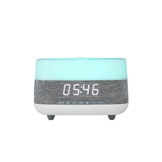 300ml Bluetooth Clock Aromatherapy Humidifier with Seven-color Ambient Light,EU Plug(Gray White) by buy2fix