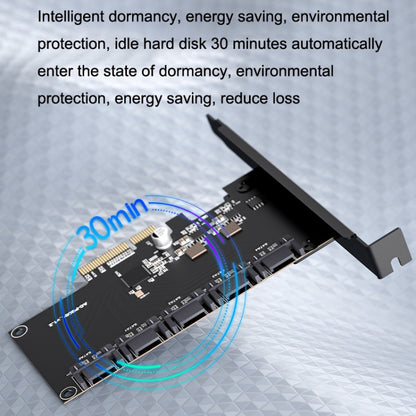 PCIE X1 To 10 Ports SATA3.0 Rotary Card Computer Desktop Solid State Hard Disk by buy2fix