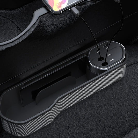 Car Seat Clip Organizer Multifunctional Car Charger, Specification: Carbon Fiber - In Car by buy2fix | Online Shopping UK | buy2fix