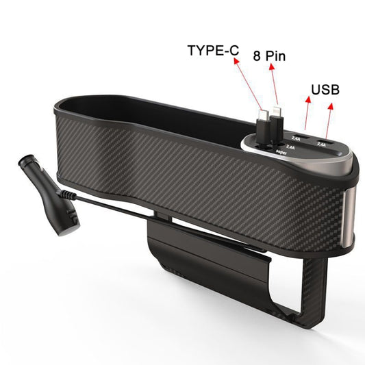 Car Seat Clip Organizer Multifunctional Car Charger, Specification: Carbon Fiber by buy2fix