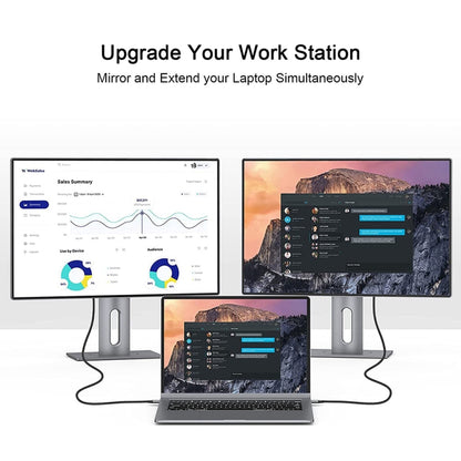 QGeeM QG-UA13 Type-C To DP 4K 60Hz Nylon Braided Adapter Cable, Length: 1.2m - Computer & Networking by QGeeM | Online Shopping UK | buy2fix