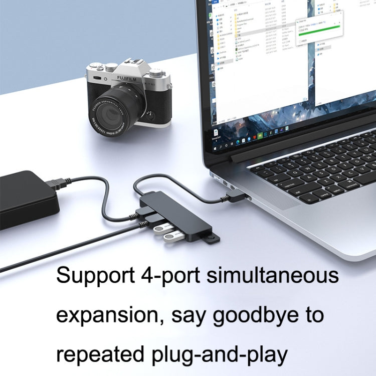 HS080-R USB3.0 30cm 4 Ports Collection High Speed HUB Extensors - USB 3.0 HUB by buy2fix | Online Shopping UK | buy2fix