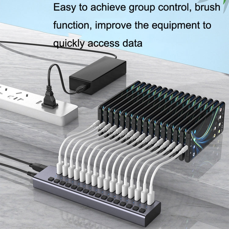 HS-716MG USB3.0 Aluminum Alloy Gray 10 Ports 12V/4A Extension Docking Computer Camera HUB - USB 3.0 HUB by buy2fix | Online Shopping UK | buy2fix